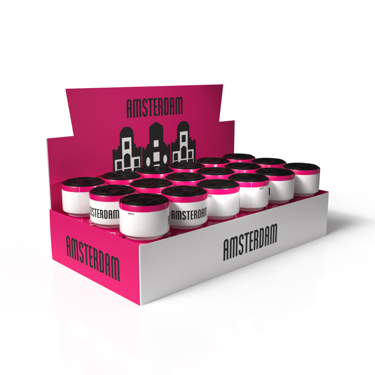 Amsterdam Thekendisplay mit 18 Stück