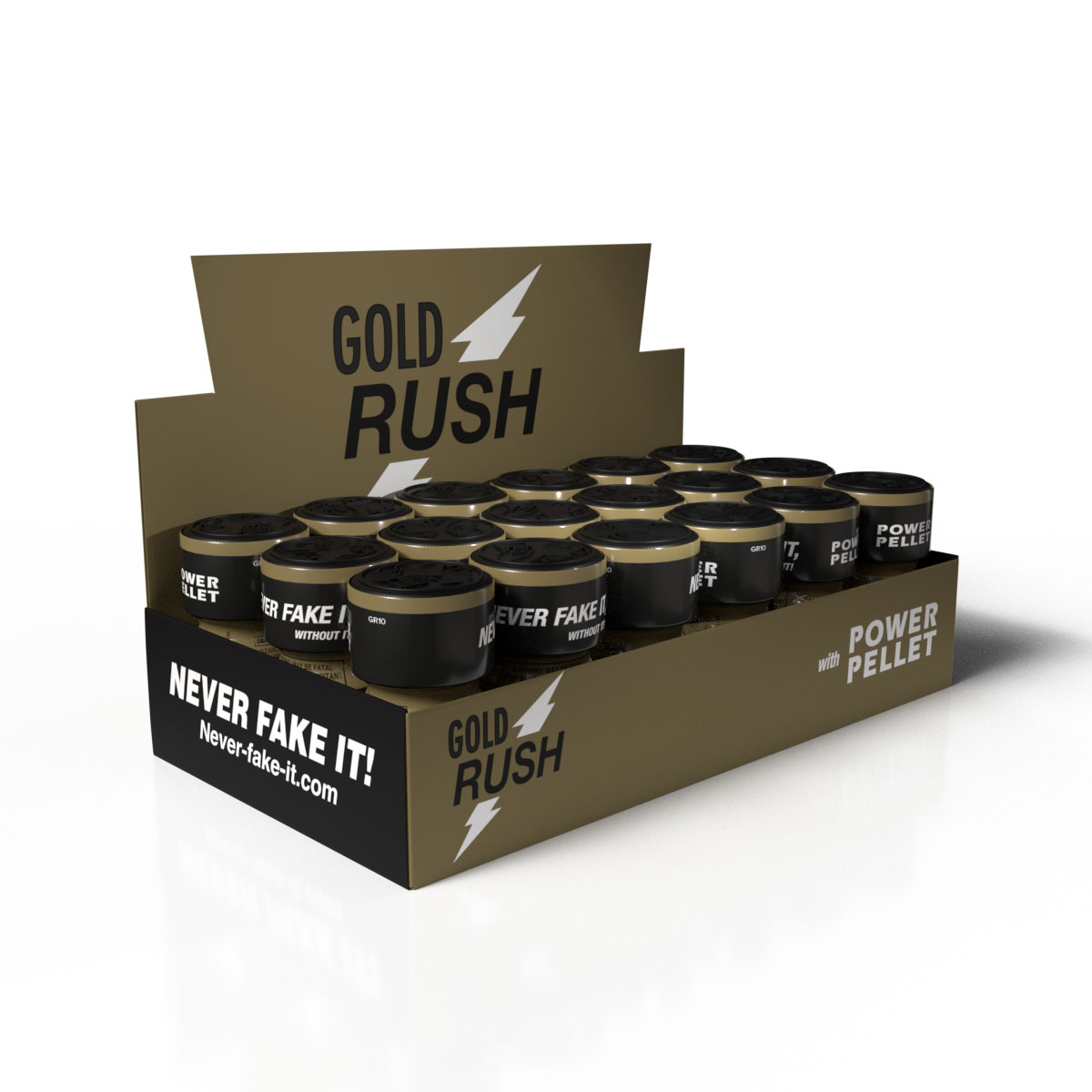 Gold Rush Thekendisplay mit 18 Stück