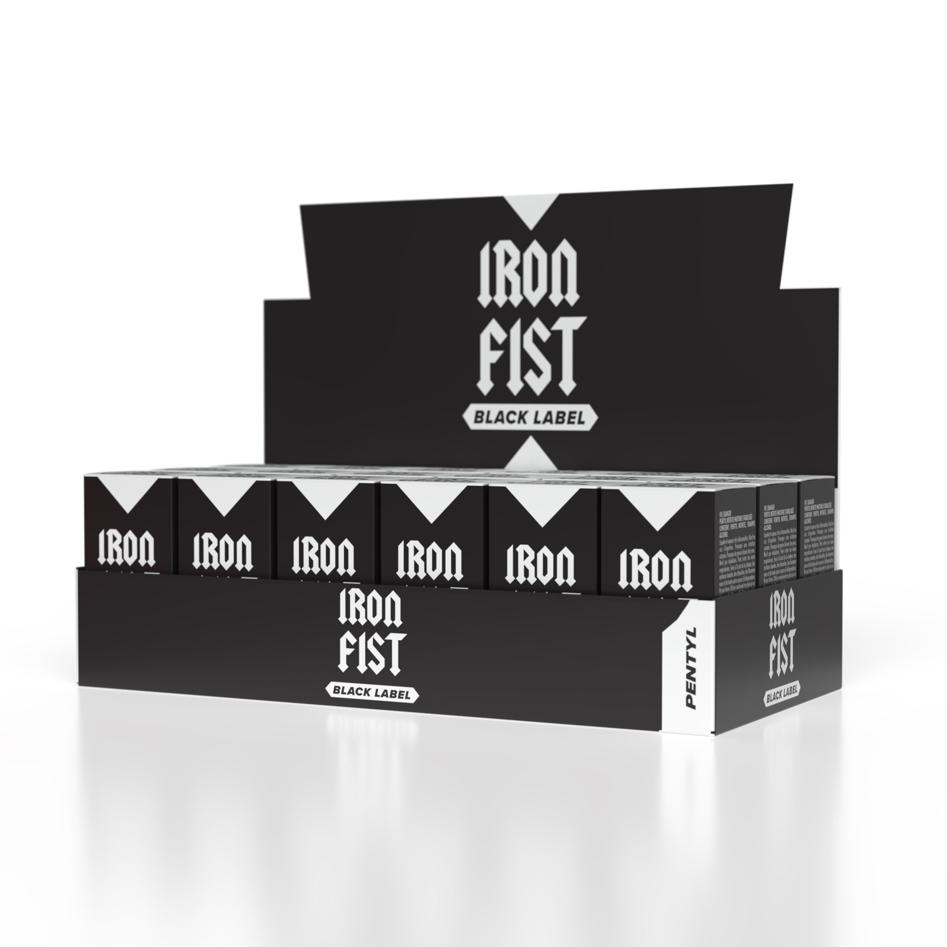 Iron Fist Black Label Thekendisplay mit 18 Stück