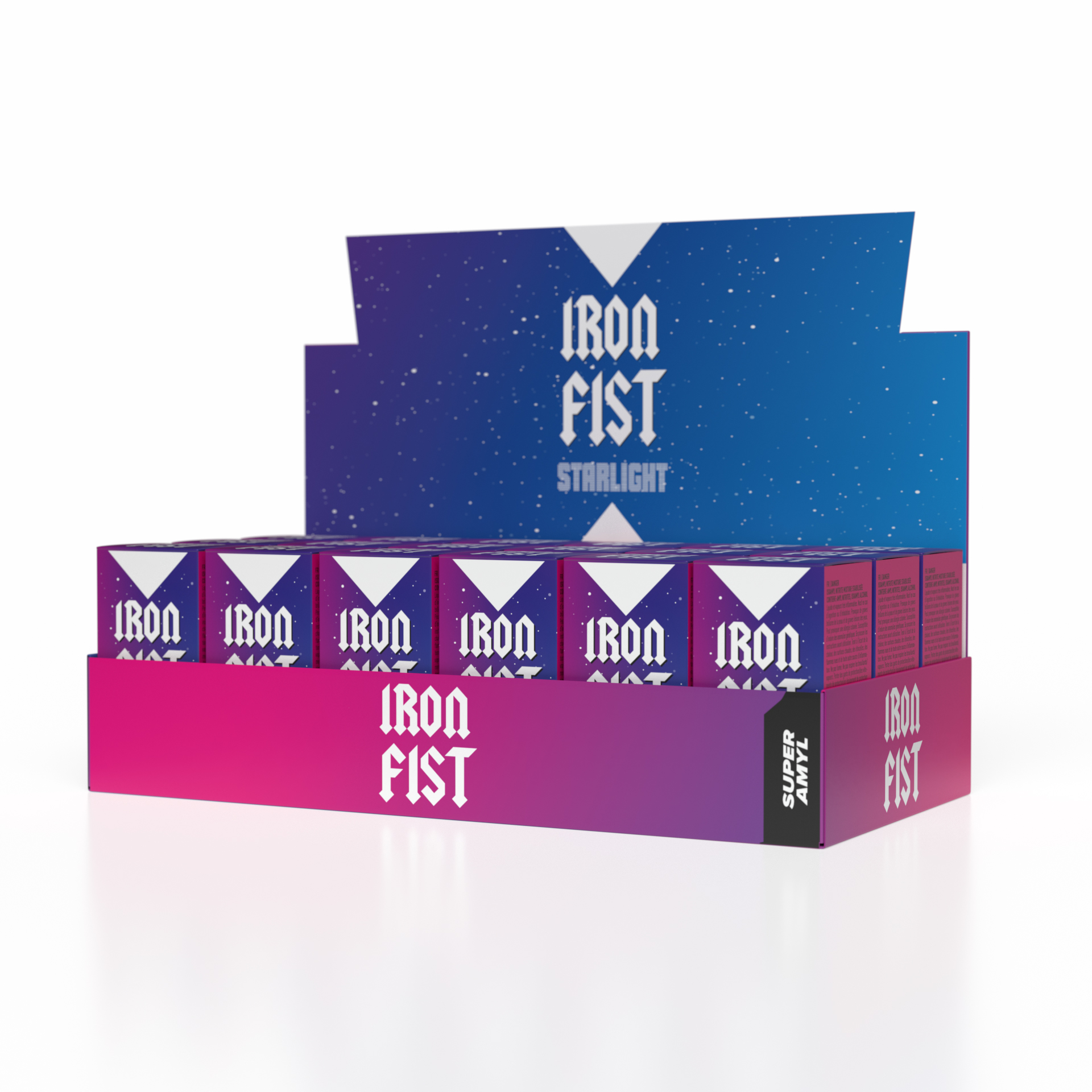 Iron Fist Starlight Super Amyl Thekendisplay mit 18 Stück