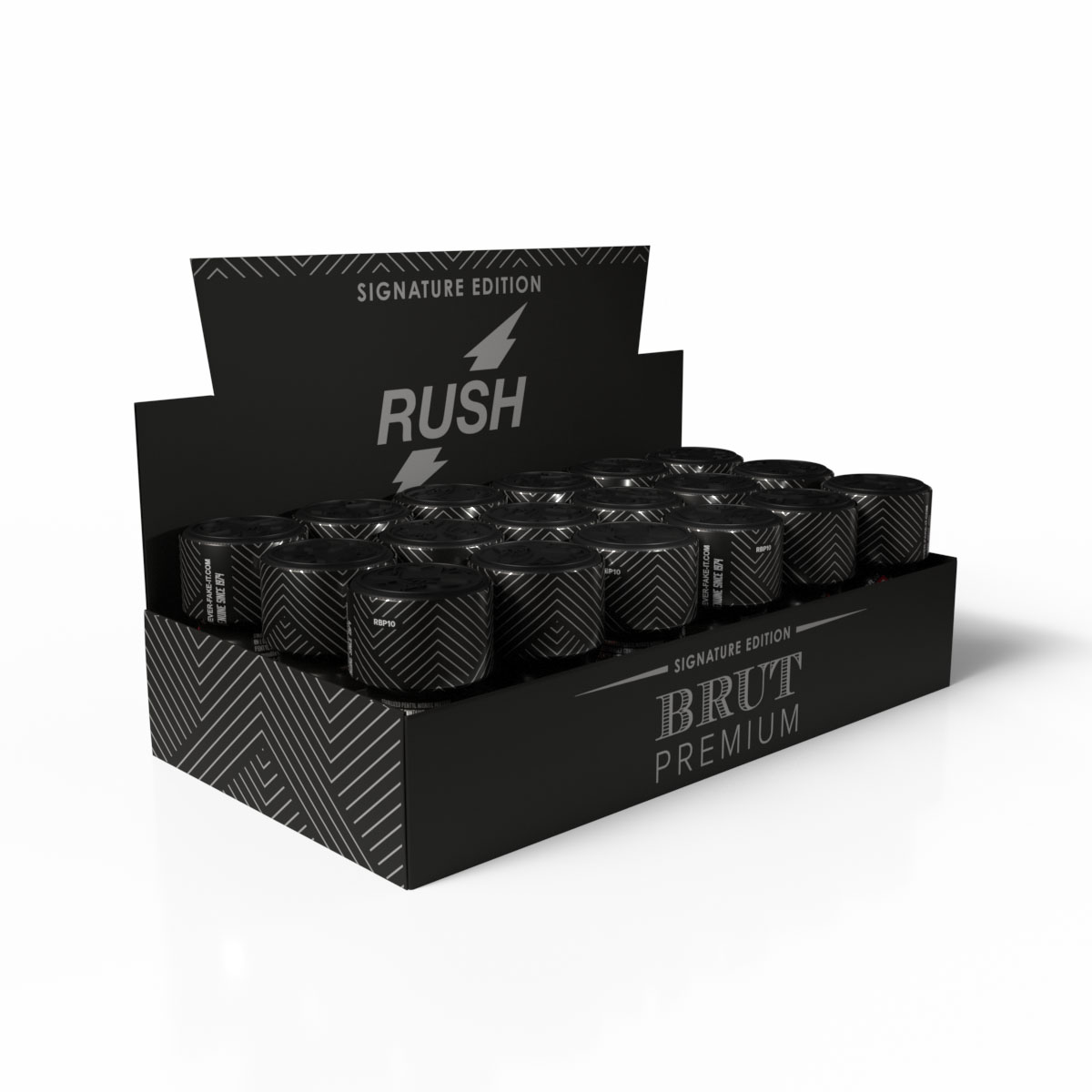 Rush Brut Premium Thekendisplay mit 18 Stück