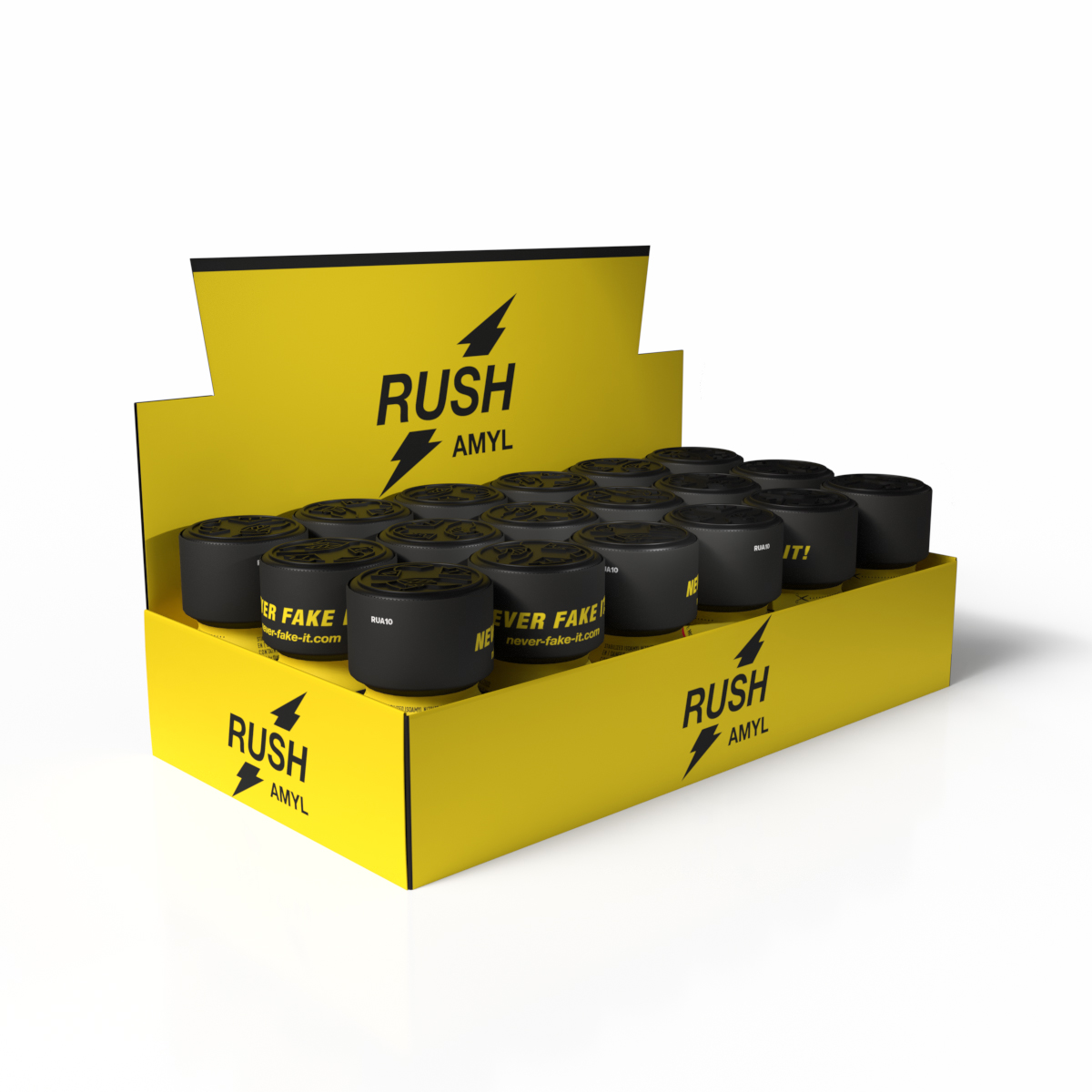 Rush Amyl Thekendisplay mit 18 Stück