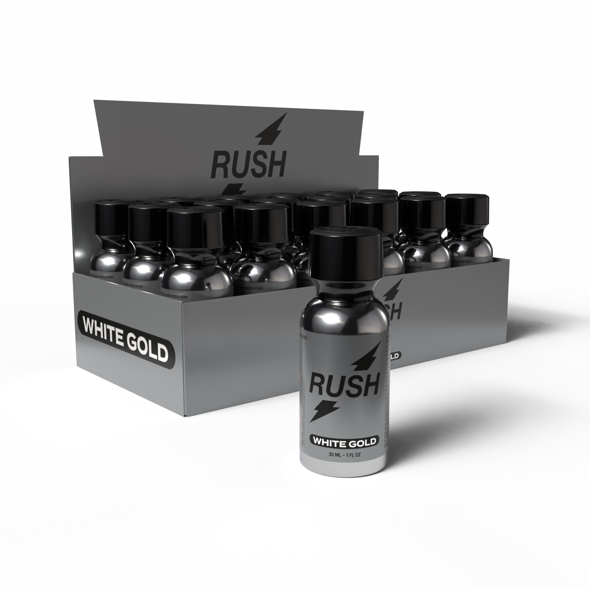 Rush White Gold Thekendisplay mit 18 Stück